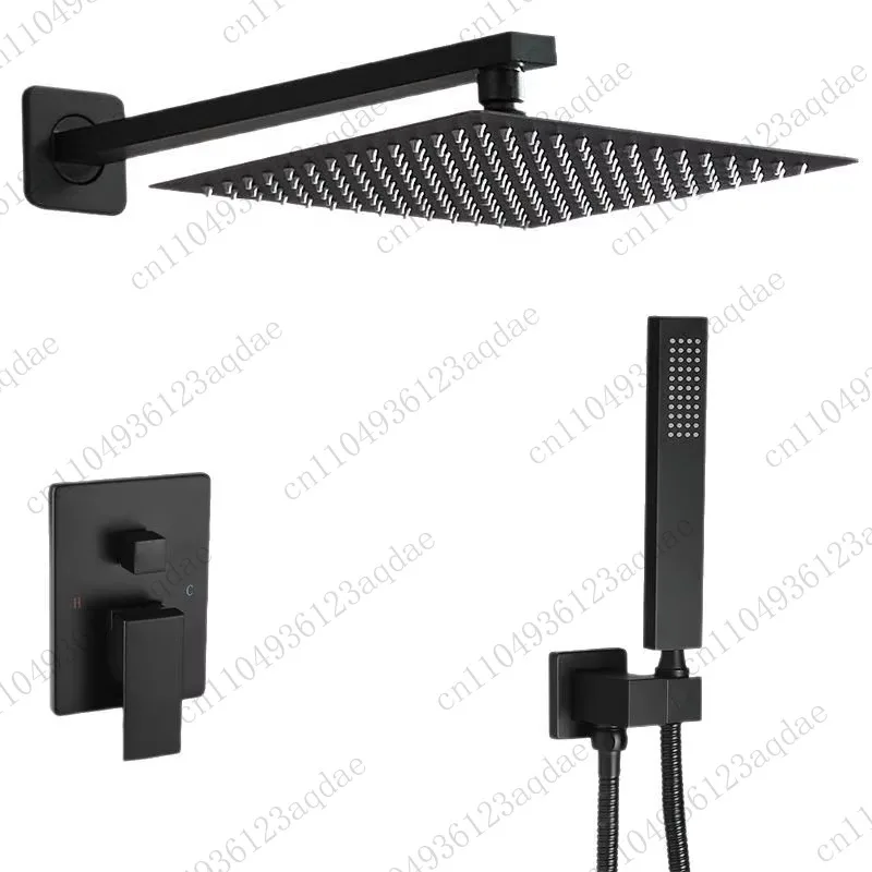 

Shower Kit Premium Black Brass 2/3-Function Concealed Shower Mixer Kit Complete Bathroom Shower Set