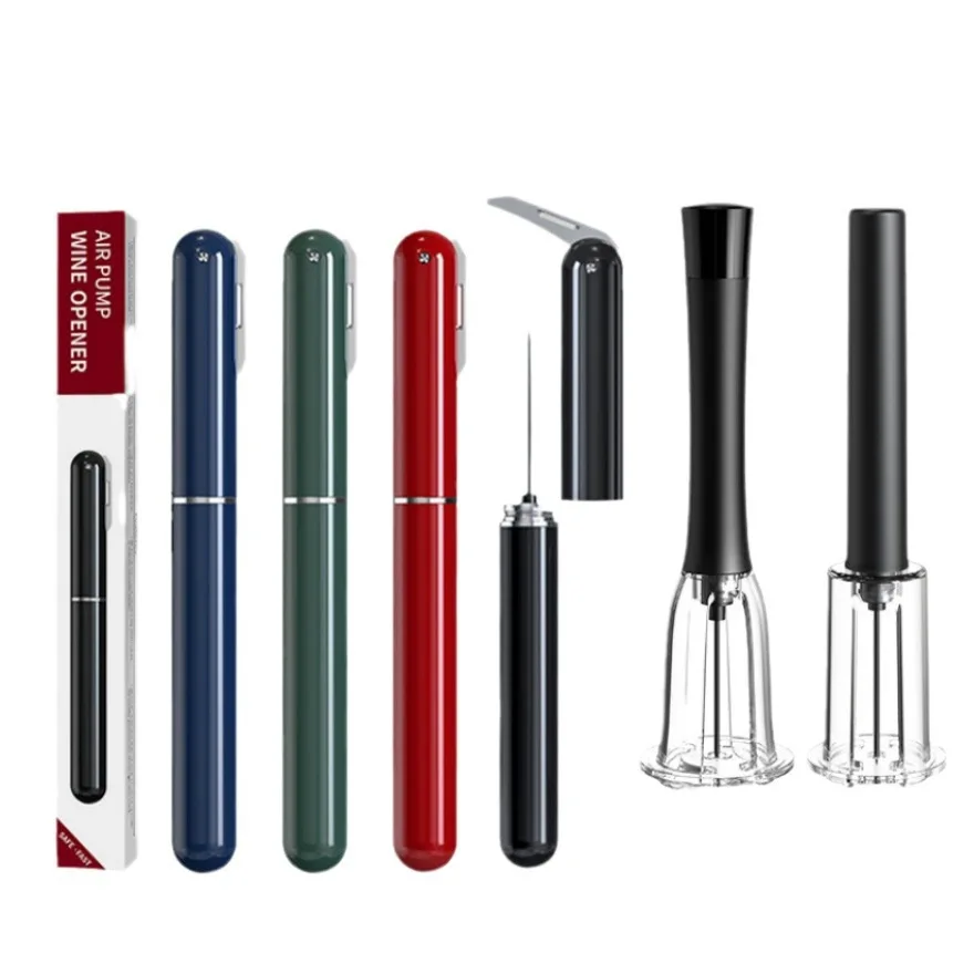 

Stainless Steel Air Pressure Pump Wine Bottle Opener Pen Shape Fast Corkscrew Needle Kitchen Bar Party Tool Portable Wine Opener