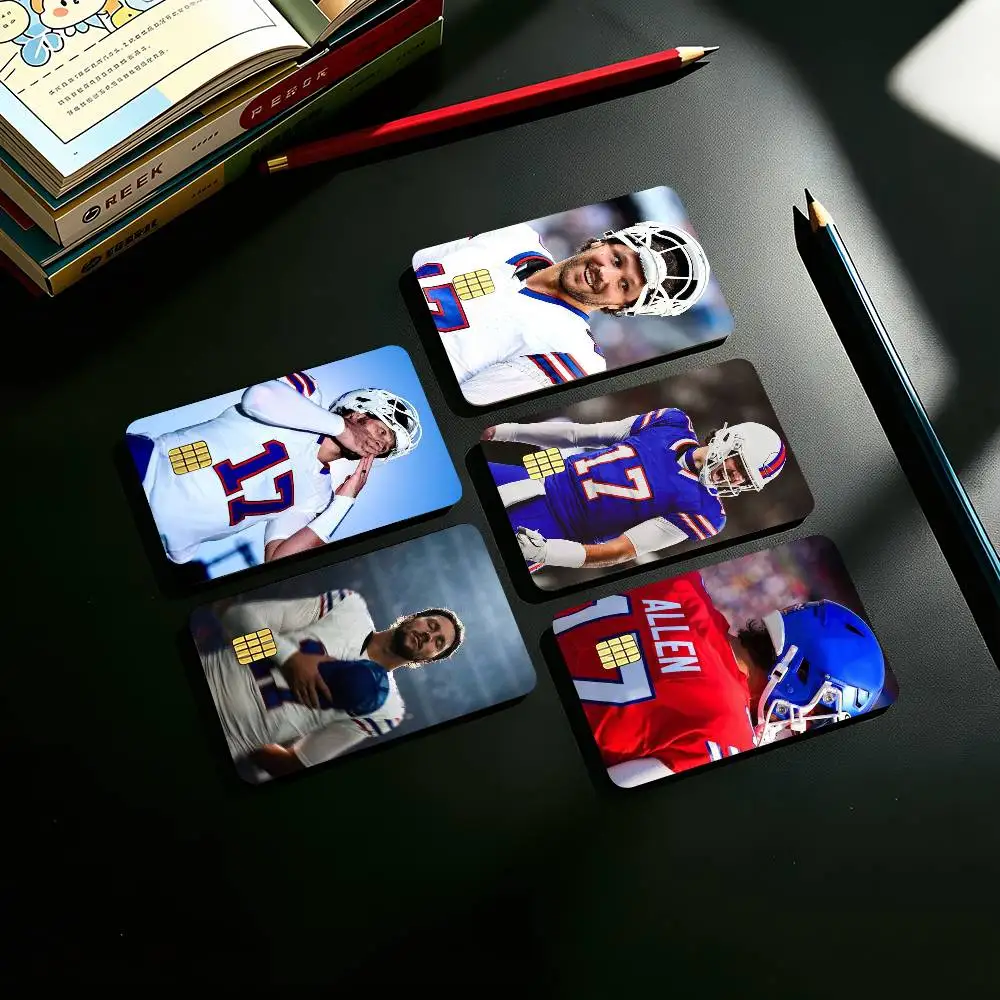 American football Josh A-Allen Credit Card HD Stickers Game Card Decal Small Chip Waterproof Sticker Gift