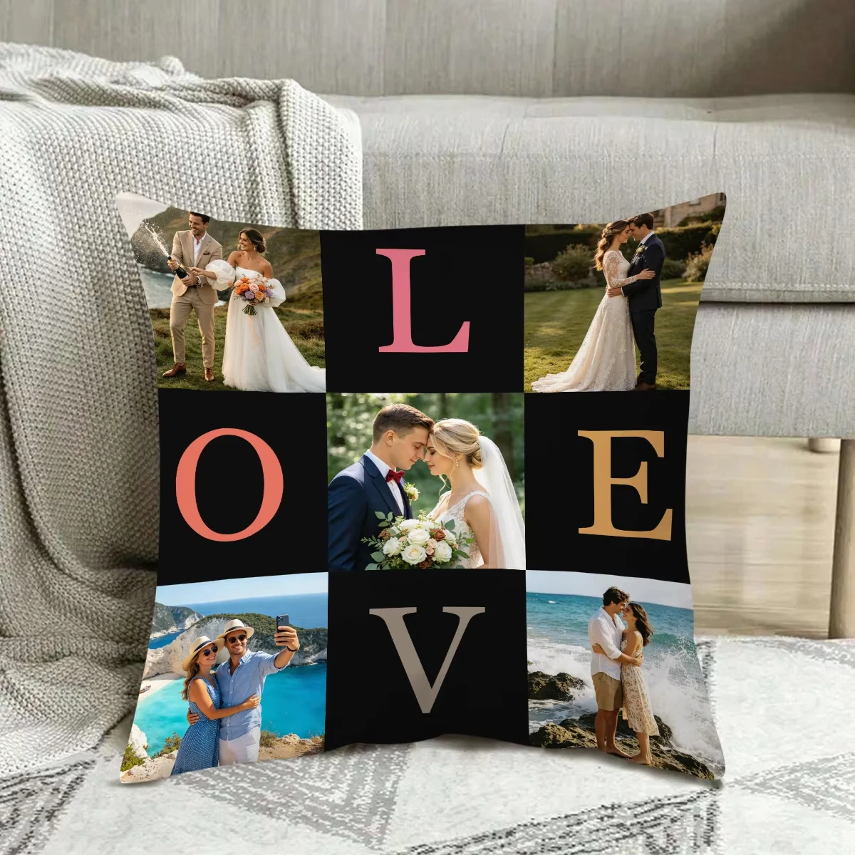 1Pc Personalization Cushion Cover Custom Parent Kids Lover Idol Photo Backrest pillowcase For Sofa Bed Pillowcase Home Decor