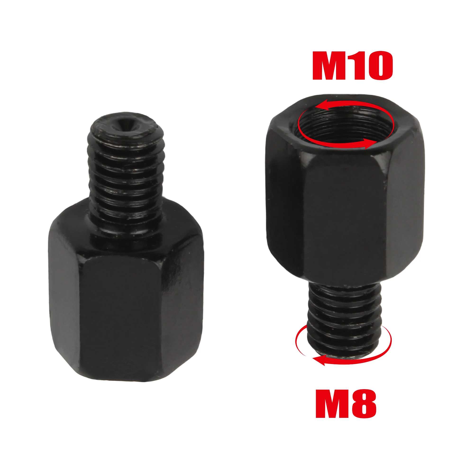 1 Pair Universal Motorcycle Mirror Adapters Bolt M10 M8 Motorbike Rearview Mirrors Right Left Hand Thread Conversion Bolt