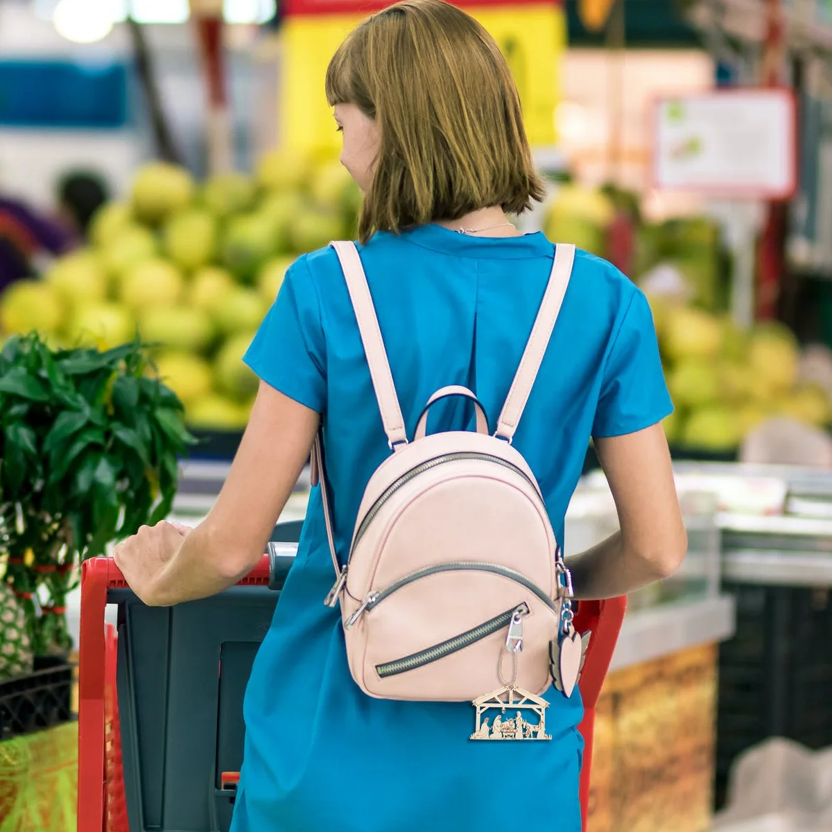 

20Pcs Wood Nativity Scene Ornaments Christmas Hanging Decorations Beige Christian House Cutout for Xmas Tree The Birth of Jesus