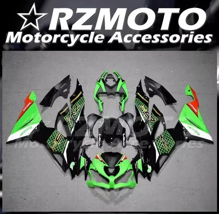 4Gifts New ABS Fairings Kit Fit For Kawasaki ZX-6R ZX6R 2019 2020 2021 2022 2023 636 19 20 21 22 23 Bodywork Set Green Red