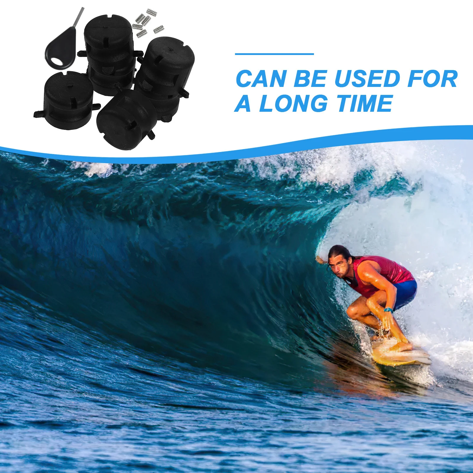 

1Set Plastic Fin Box Plug for Sup Surfboard Fin Box Accessory Wear Resistant Replaceable Water Divider Stability Enhancement