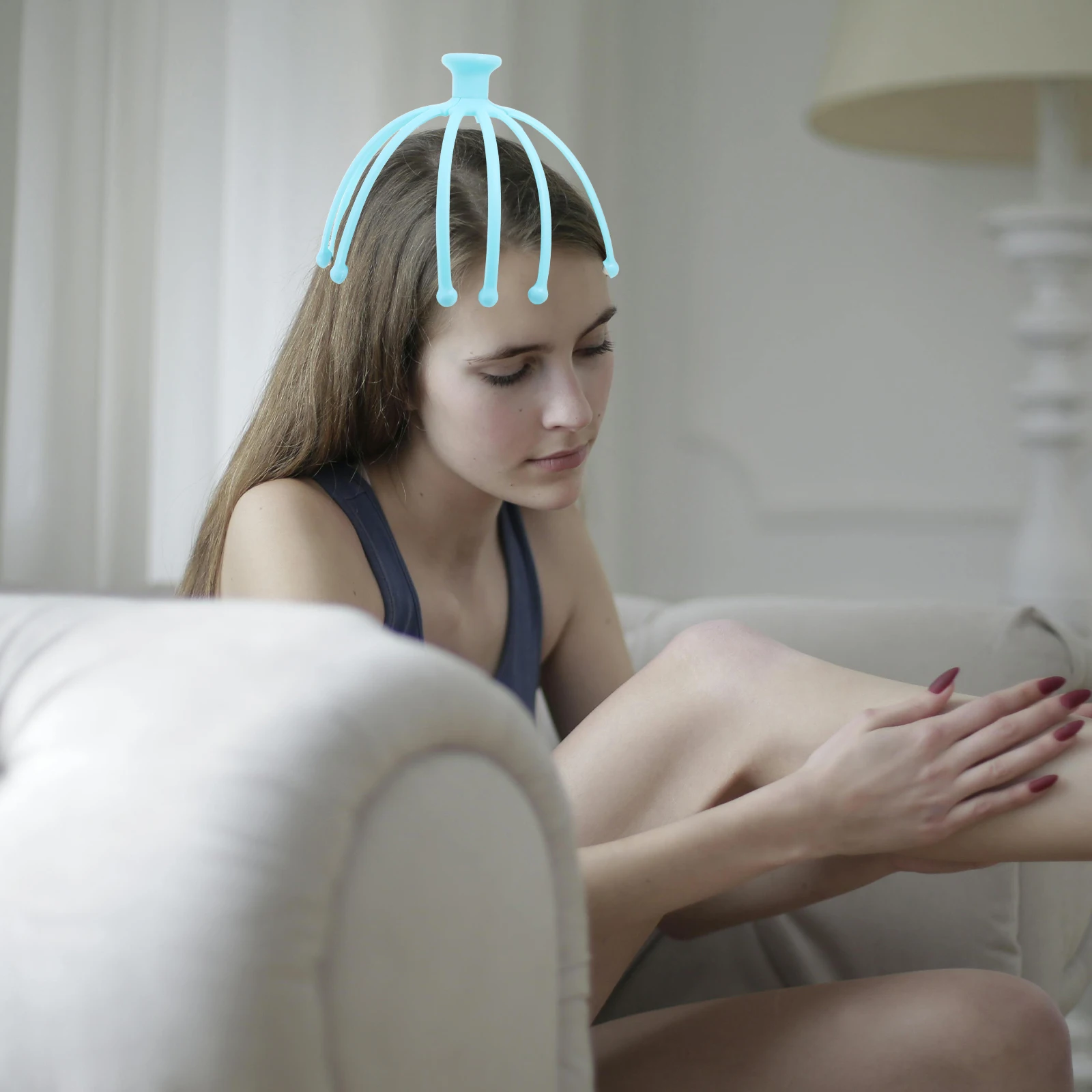 

Portable Head Claw Massager Scalp Massage Tool For Blood Circulation Handheld Steel Ball Acupoints Relief Neck Shoulder