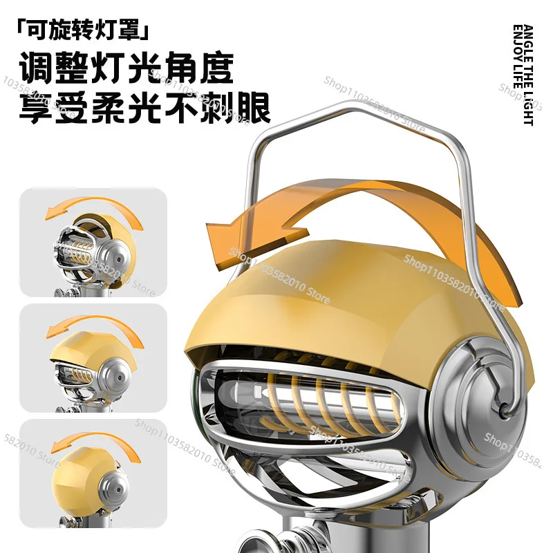 Popular retro waterproof portable atmosphere large capacity long battery life portable hanging camping light