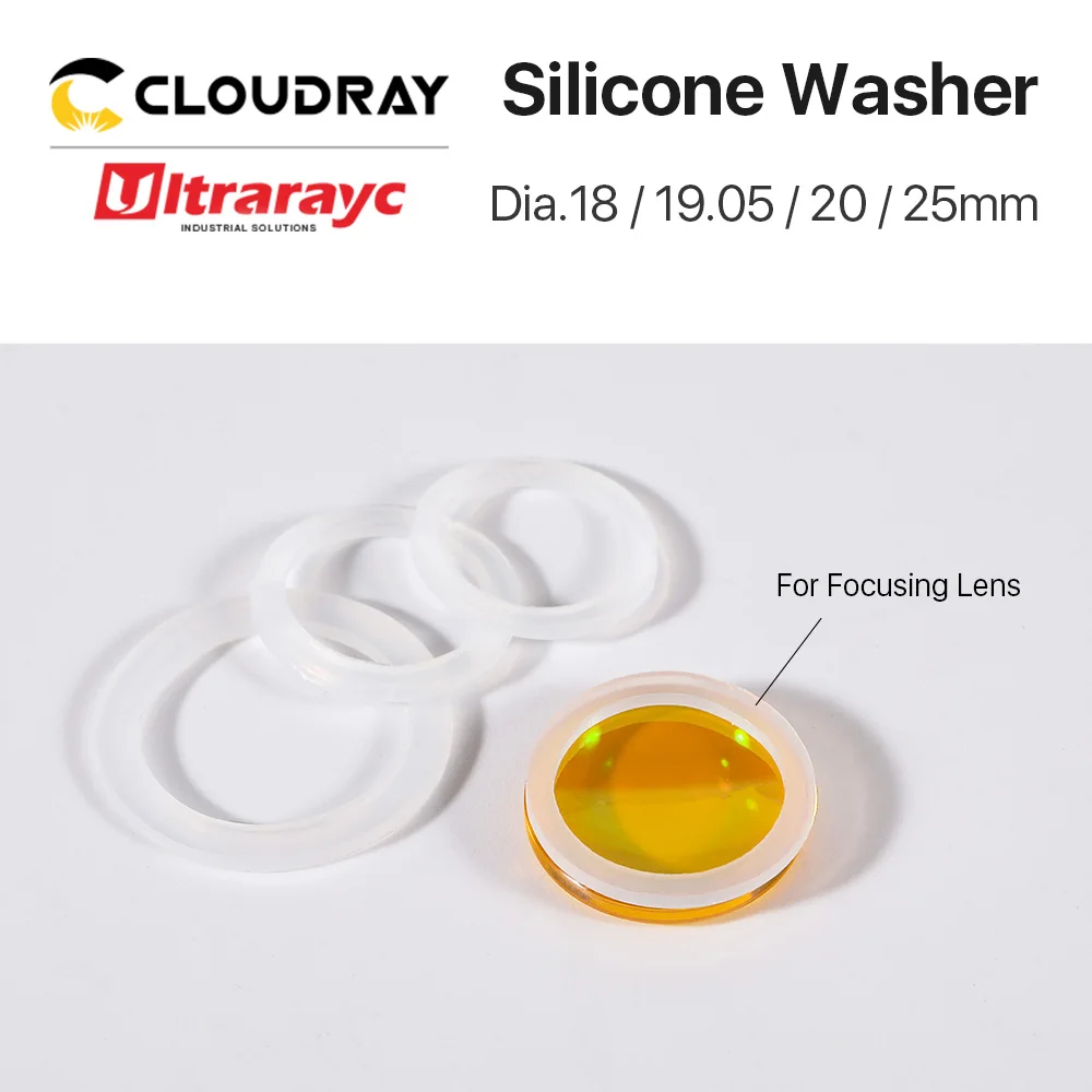 Ultrarayc 5Pcs/Lot Silicone Washer 19.05 20 25mm for Protect Laser Focusing Lens and Mirrors CO2 Laser Cutting Machine