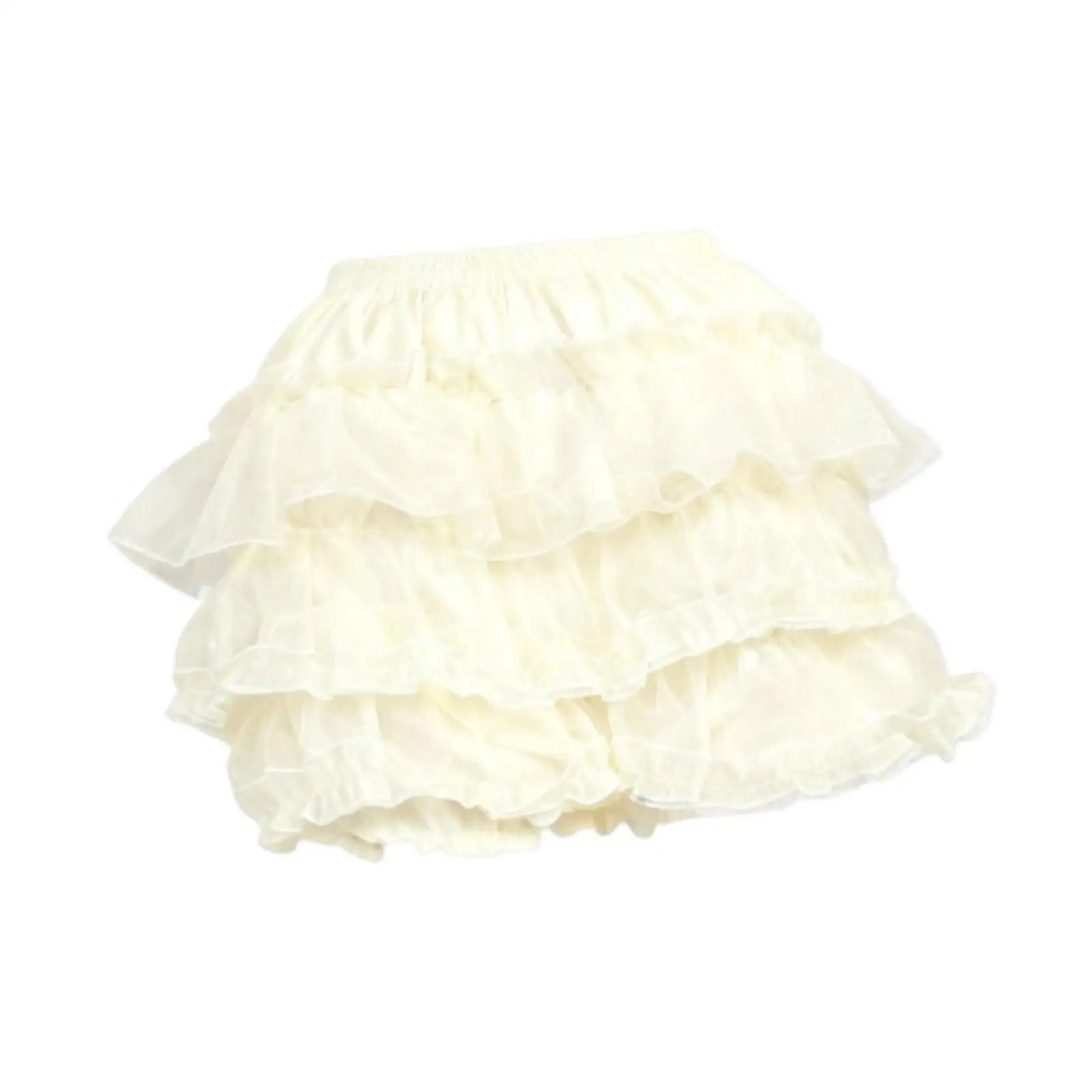 

Multi Layered Ruffle Underskirt for Home & Cosplay Activities Lightweight Versatile Accessories 35cm Length with Lace Trim