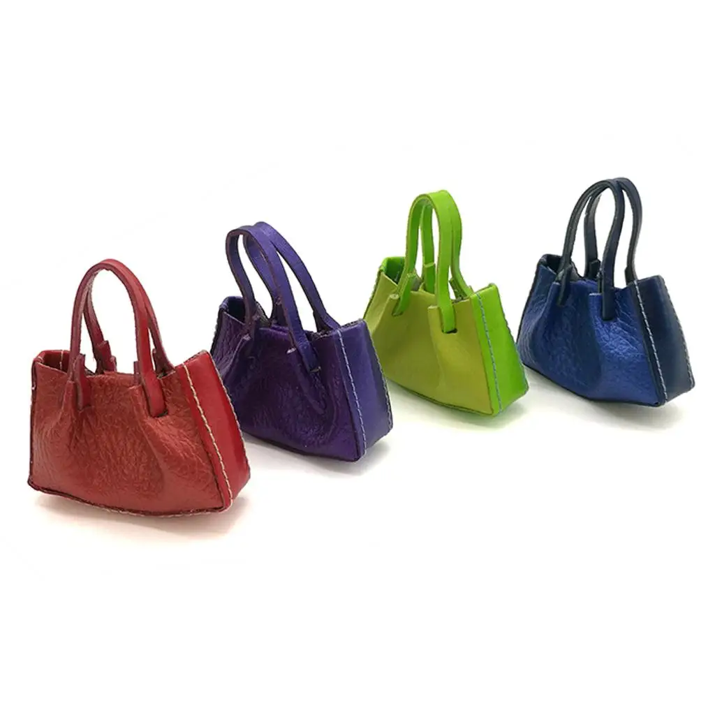 Accessori per vestire in miniatura per casa delle bambole 1/6 Borsa in pelle PU per action figure di bambole femminili