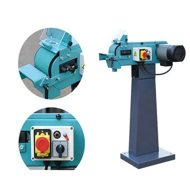 For China High Quality 100mm*1500mm Dual Speed Adjustable Height Vibration-Free Metal Sanding Belt Machine With Dust Collection