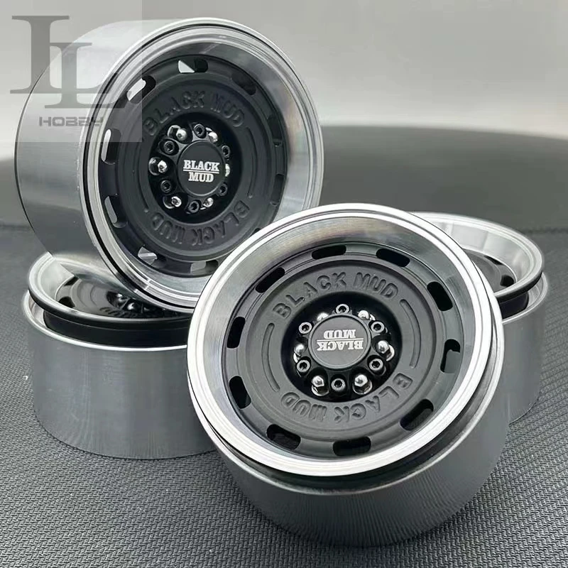 

2.2inch Black Mud Retro Metal Wheel hub for 1/10 RC Crawler Car Tank 300 Rhino Easy to Control SCX10 TRX-4 RC4WD D90 D110 Parts