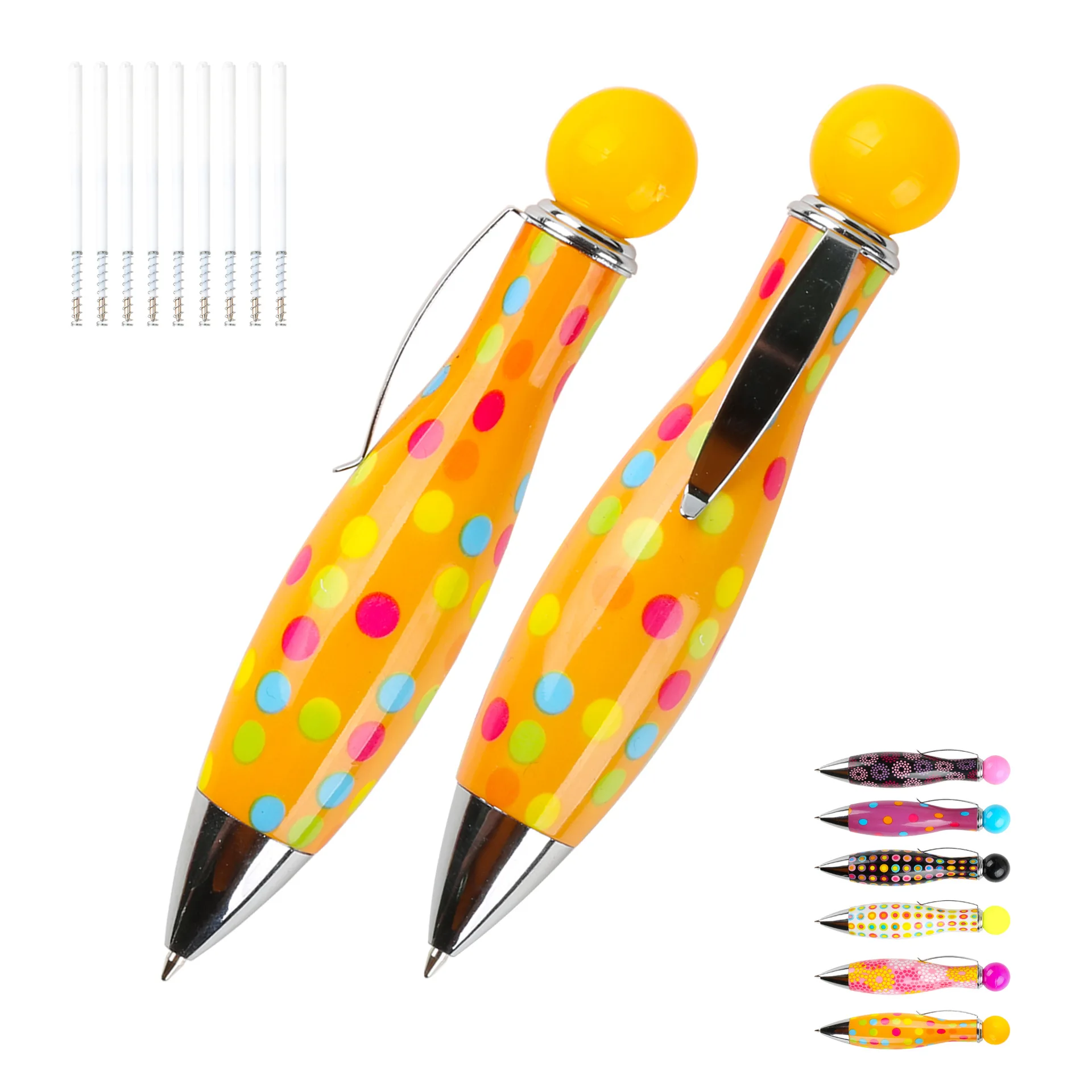6 قطع قلم حبر جاف ملون، قلم توقيع أسود، قلم سمين إبداعي، مستلزمات الطلاب، مستلزمات مكتبية