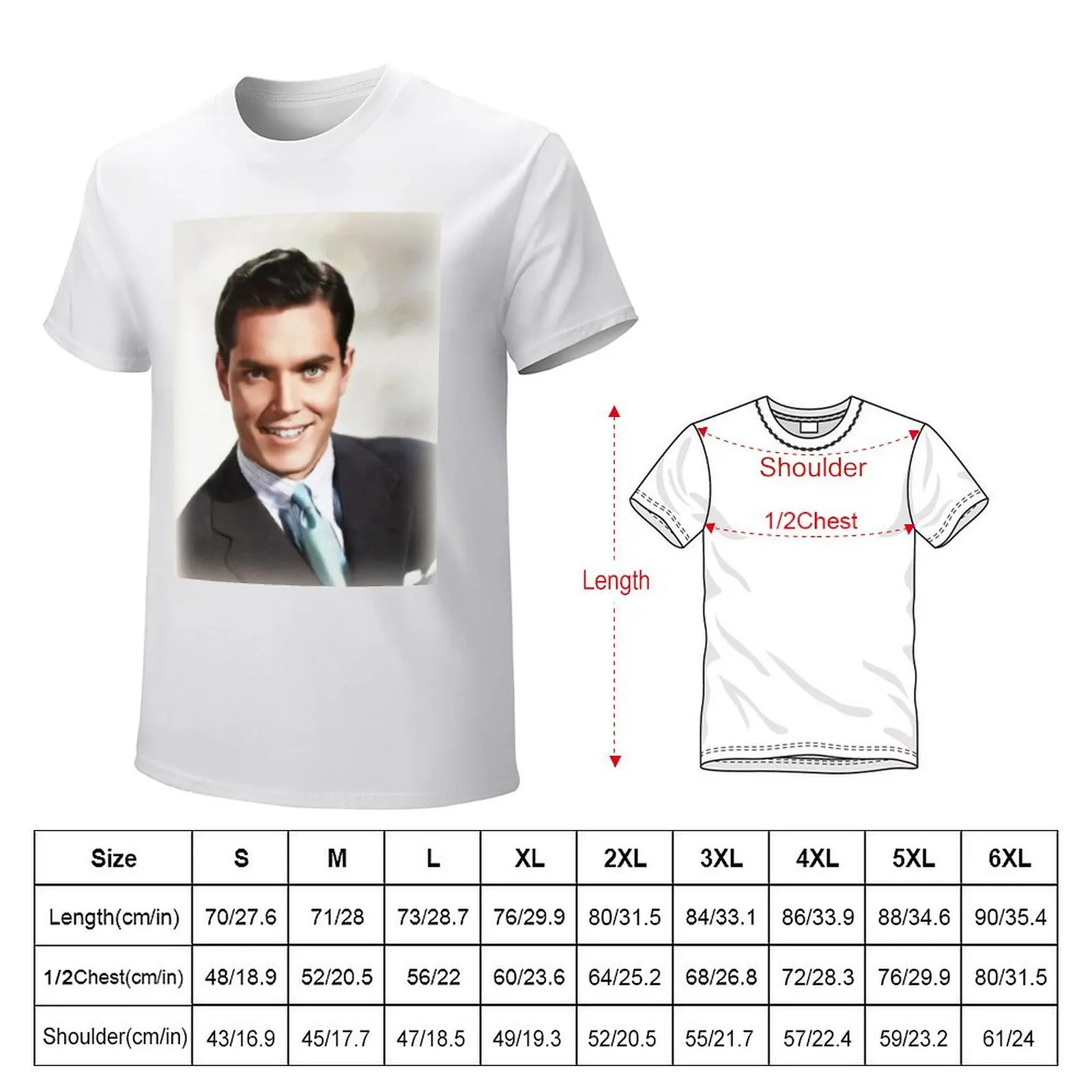 Jeffrey Hunter, Schauspieler T-Shirt Hippie Kleidung koreanische Mode Kawaii Kleidung Kurzarm T-Shirt Männer