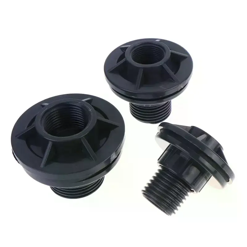 2PCS 1/2 3/4 1 Inch PVC Double Female Thread Water Tank Joints Garden Irrigation Fish Tank Connectors Accessories