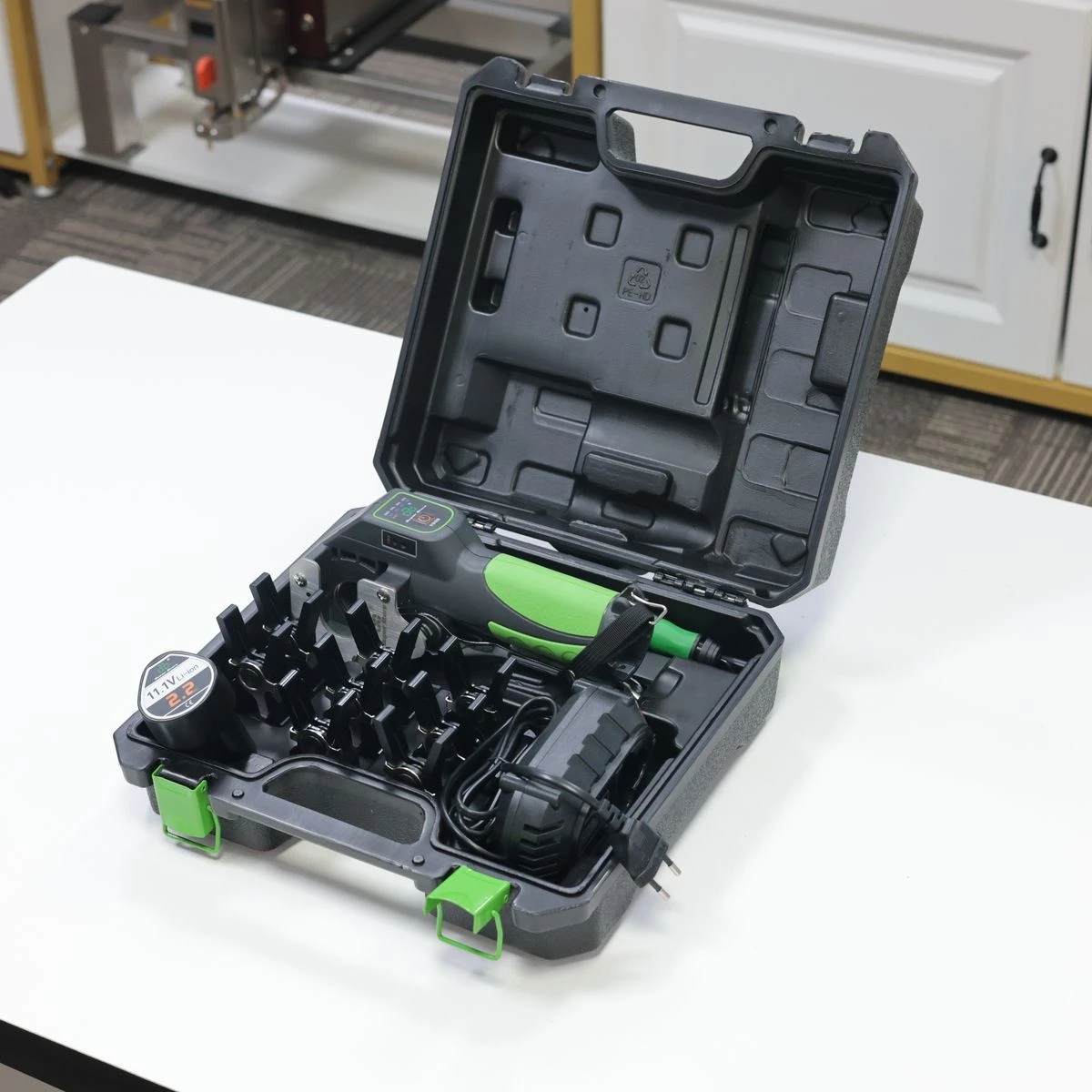 Professionele ST-E900AM elektrische pijpexpander 6-19 mm 45 °   Uitlopen met titanium coating en batterij voor koelkast