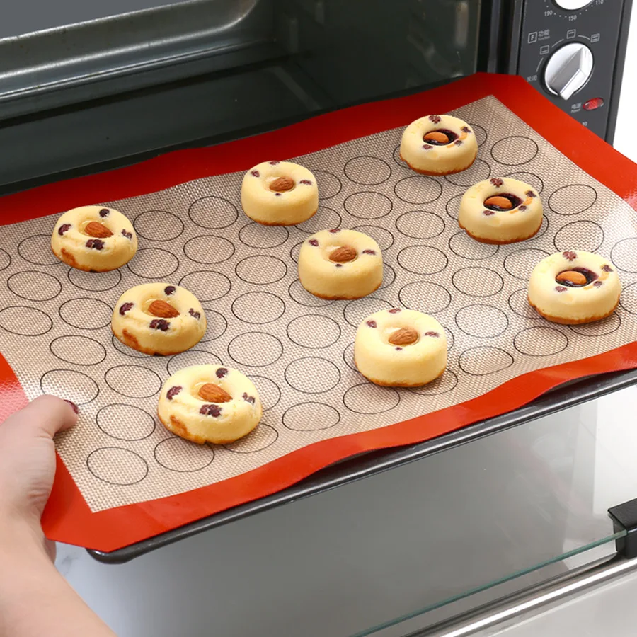 Tappetino da forno in Silicone foglio antiaderente tappetino per pasta rotante vassoio per amaretti forno cottura per torta biscotto pasticceria