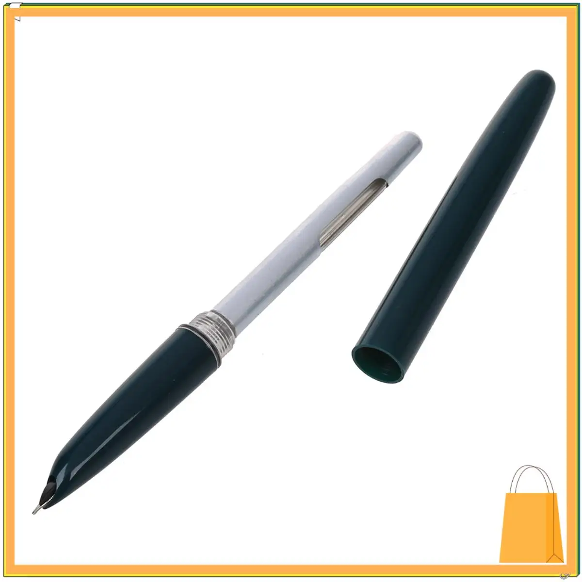 Перьевая ручка L53A-3X 616, серебряное перо с капюшоном, зеленый корпус, маленький винтаж