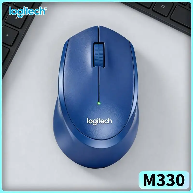

Беспроводная мышь Logitech M330 Silent Plus с USB-приемником 2,4 ГГц, легкая, для настольных ПК, ноутбуков, офиса, использования на столе