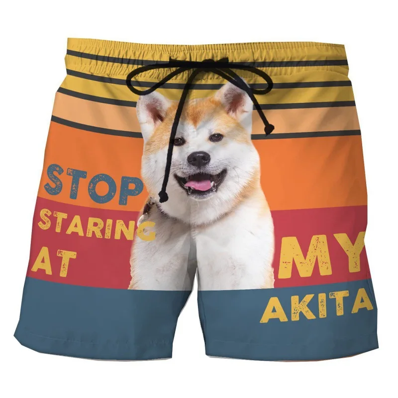 Summer Animal 3D Print Men's Hawaiian Beach Shorts Mens Swim Casual Board Pants Oversized Surfing Swimsuits Trunks Man Clothing