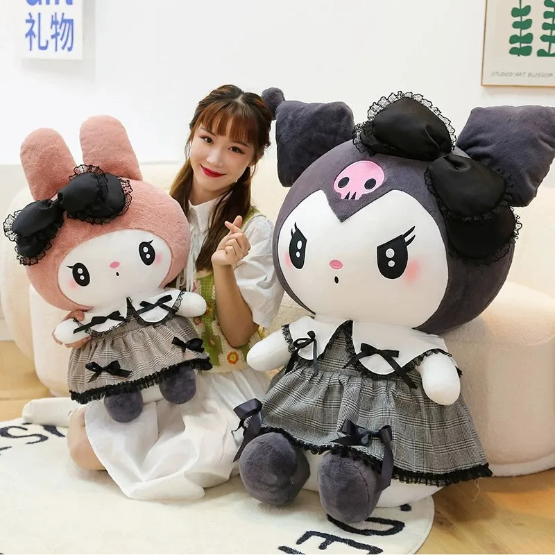 dark-gothic-style-kuromi-and-my-melody-large-plush-dolls-sanrio-stuffed-toys
