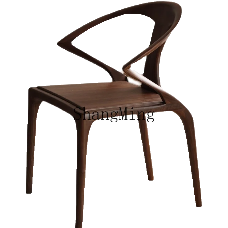 

CL black walnut solid wood chair with armrests dining chair new Chinese desk chair