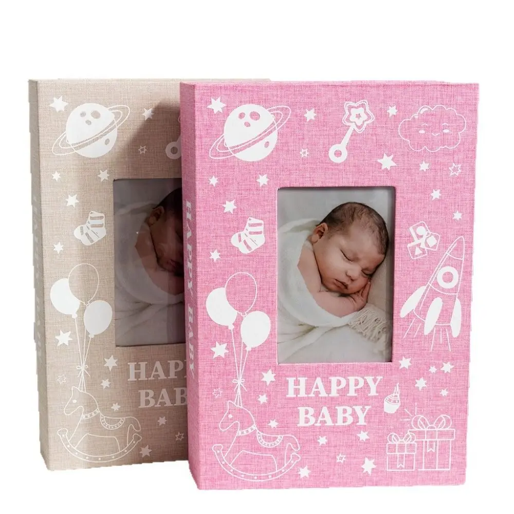 Creative 4R/4×6 Baby Photo Growth Album Linen Cover 300 Pockets Memory Book Large Capacity Memorial Newborn Photo Album Wedding