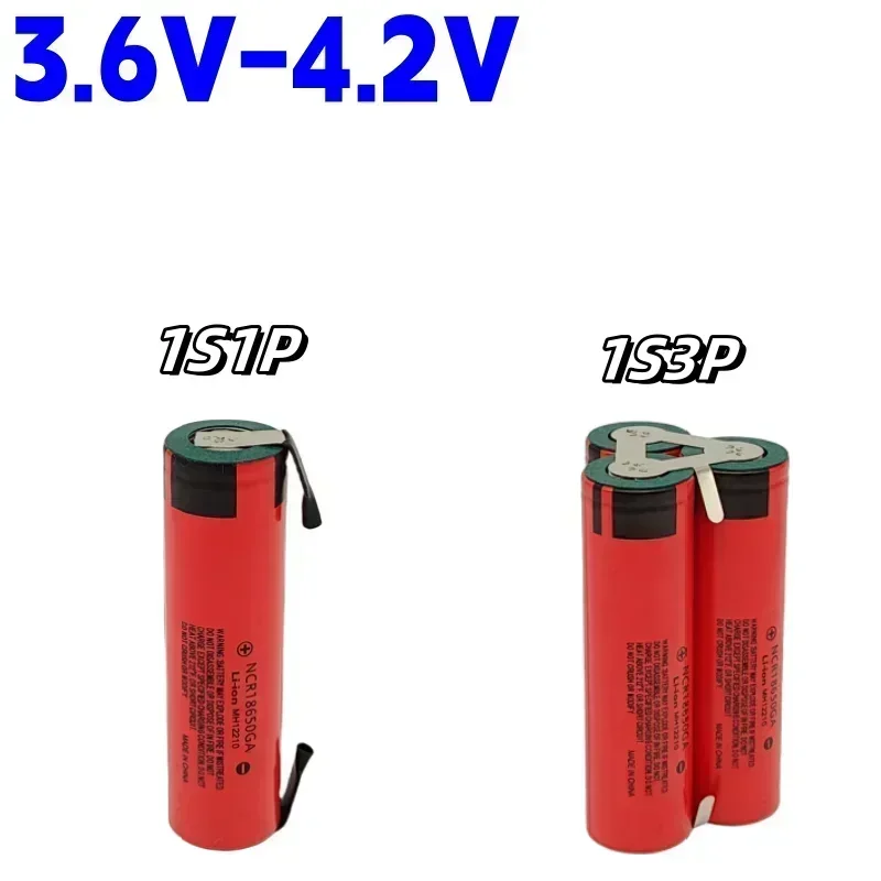 18650 GA lithium battery pack 3500mAh, 3.6V 7.2V 10.8V 14.8V 18V 21.6V, suitable for screwdriver battery customization welding