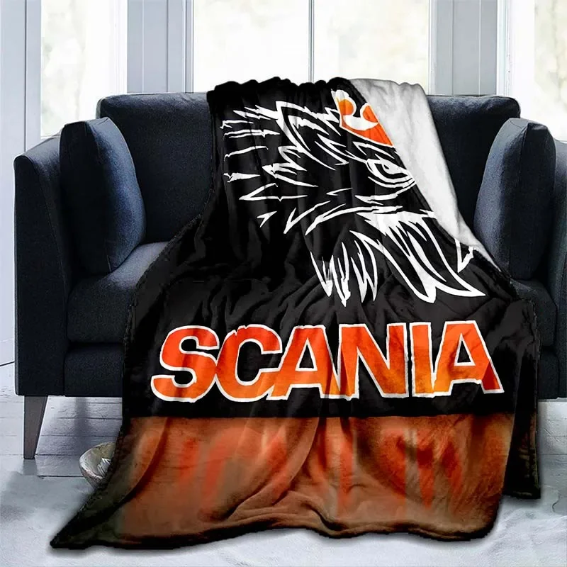 S-Scania Throw Blanket Heavy Truck Cover Flannel Warm Soft Plaid Car Seat Blanket Plush Home Decoration Gift