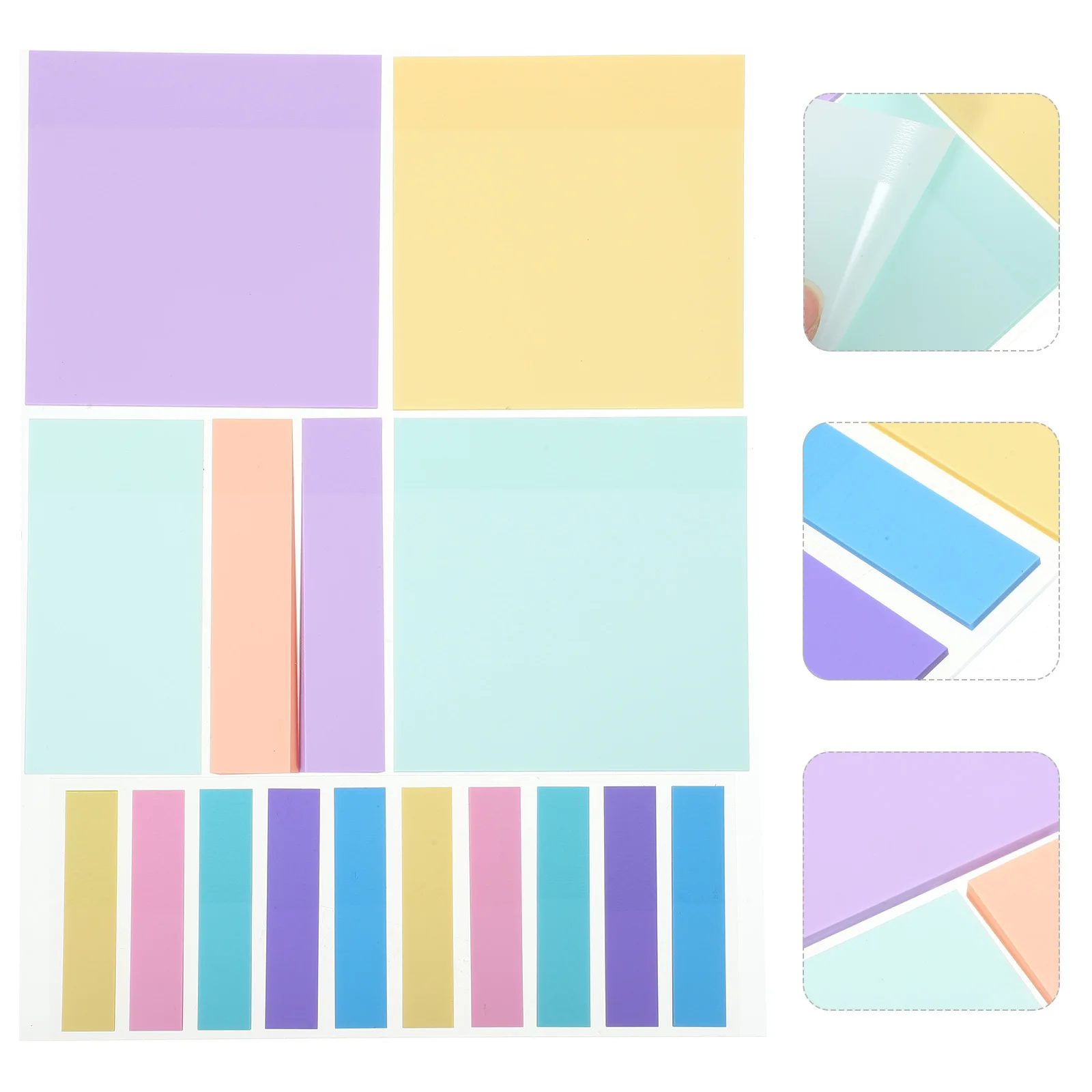 

500Pcs Memo Notes Self-Adhesive Note Stickers Portable Office Note Pads Tearable Paper Memo Stickers Daily Use