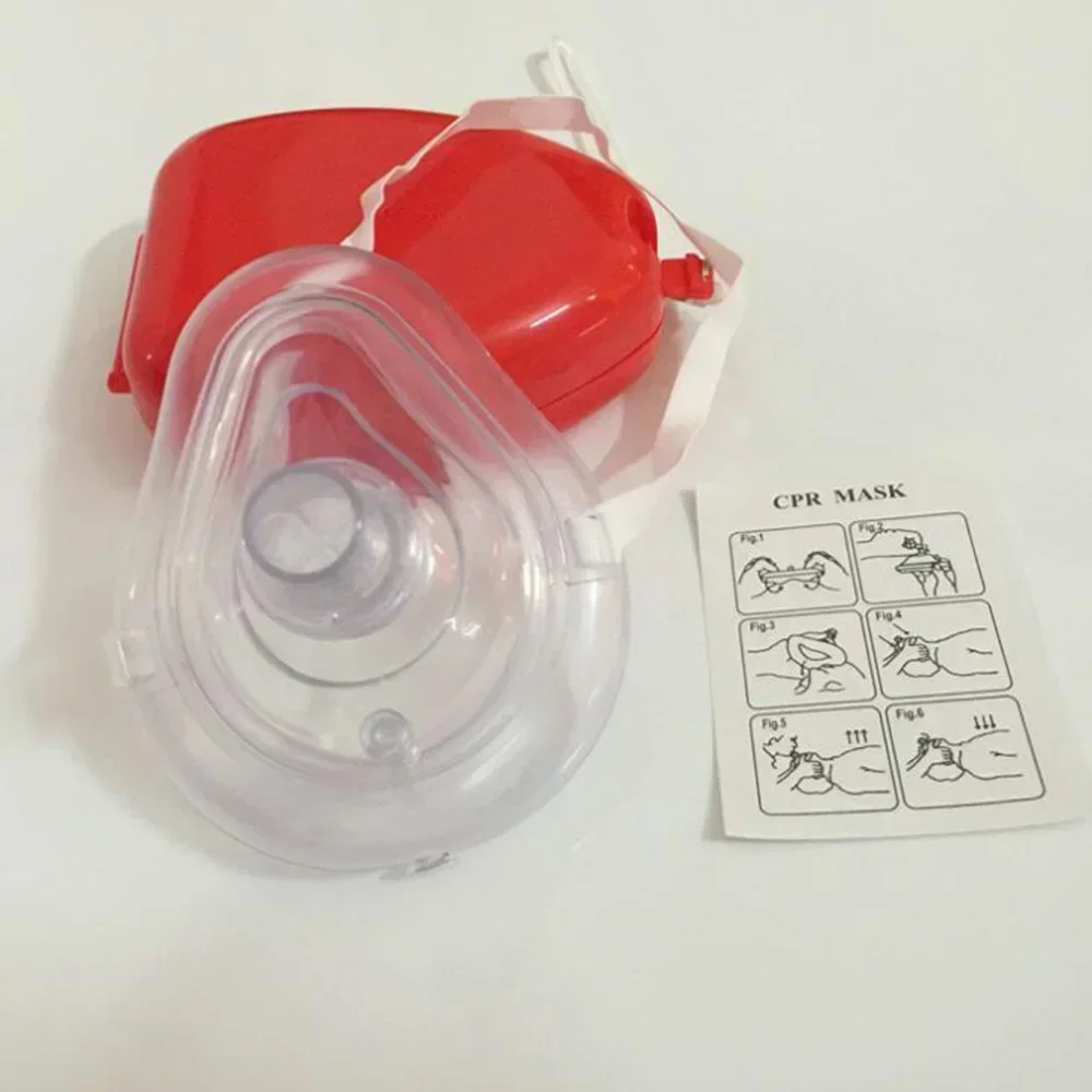 Car Rescue CPR Mask Emergency First Aid Masks Resuscitator One-Way Valve CPR Face Sheild Survival Mask Outdoor Survival Kit