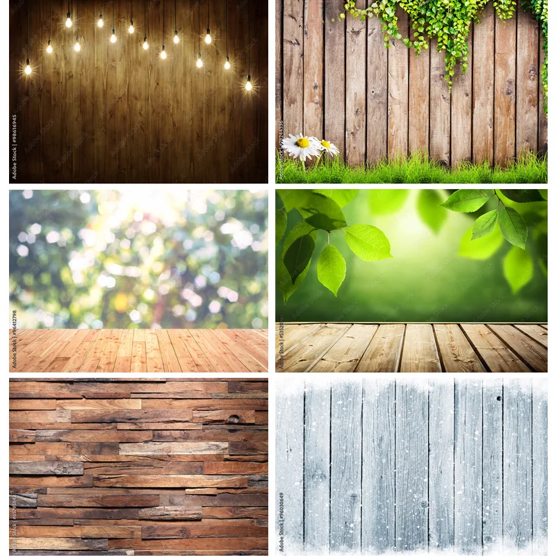 

SHENGYONGBAO Art Fabric Photography Backdrops Landscape Planks Photo Studio Background Props HJK-01