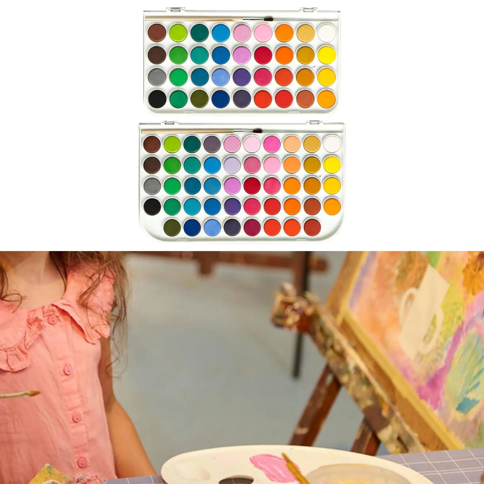 Watercolor Paint Set for Kids Adults Art Supplies Professional Solid Watercolor Paint with Brush for Beginners Hobbyists Artists