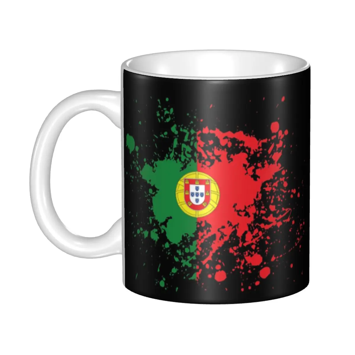 Taza con bandera de Portugal, divertidas tazas de café de cerámica, tazas de té, taza de leche, regalos para amigos