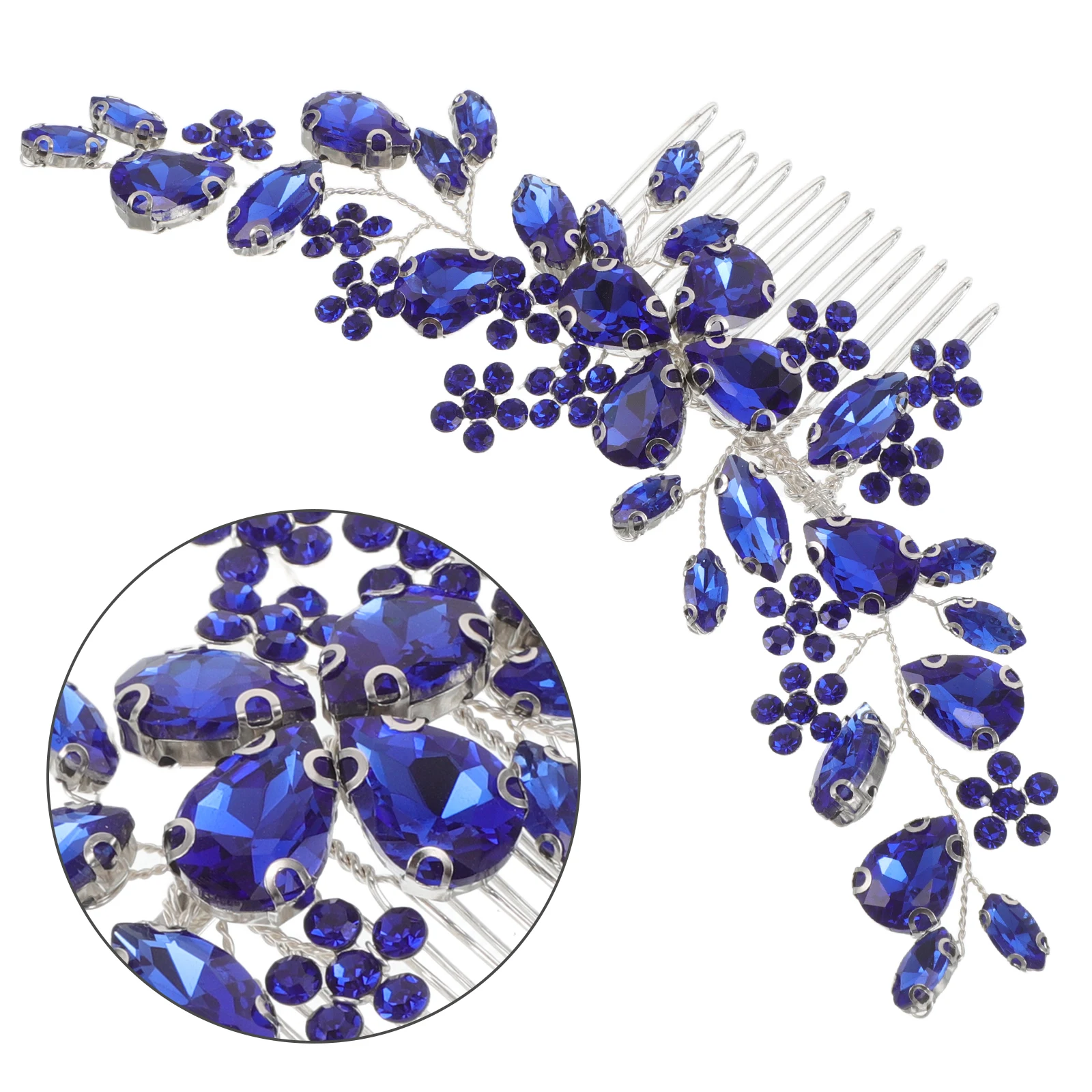

Crystal Hair Comb Floral Metal Claw Clip Bride Women Accessories Bridal Flower Clips Chinese Pin Decorative Combs for Wedding