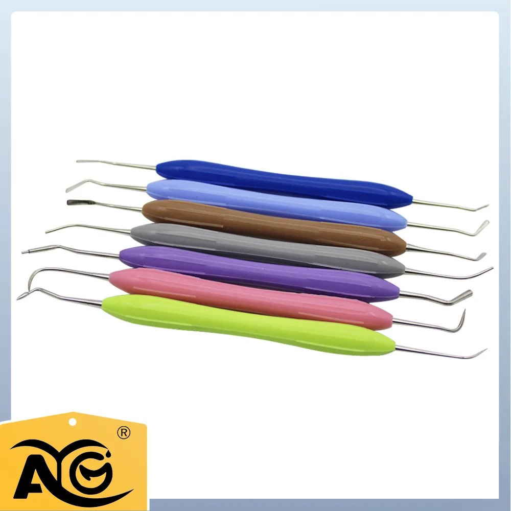 

Dentistry Resin Filler Set Plastic Dresser 7PCS/SET With Silicone Handle Aesthetic Restoration Kit For Resin Knife Spatula Tools