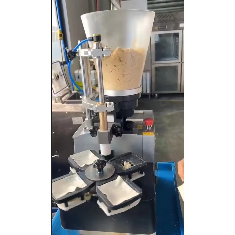 Fully Automatic Wonton Maker Machine Mini Tabletop Stainless Steel Dumpling Wonton Making Equipment for Catering