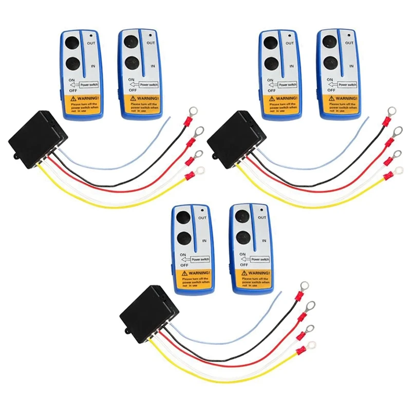 6X Wireless Winch Remote Control Switch Lift Gate Hydraulic Pump Dump Bed 12V Recovery Tow Truck