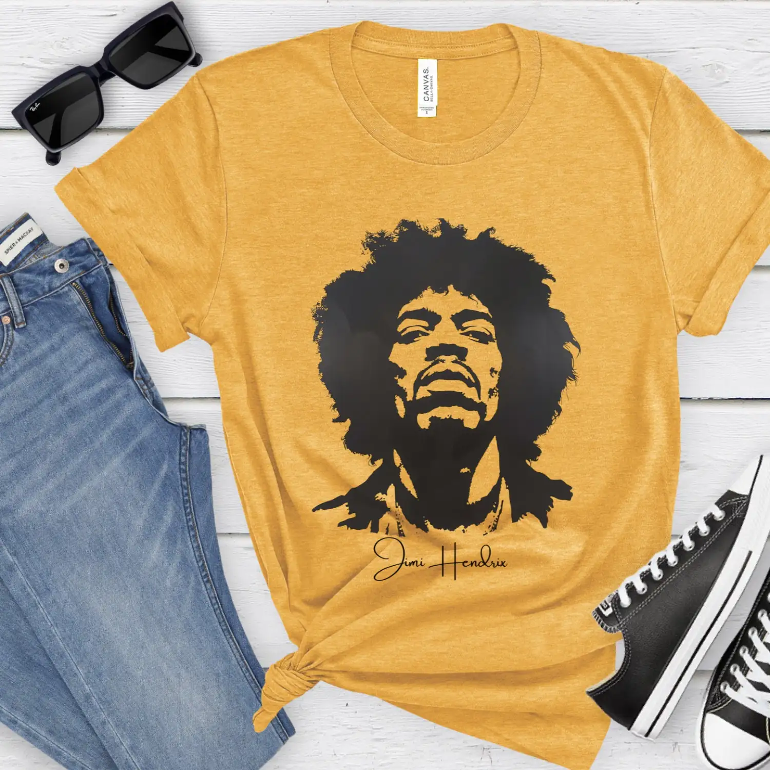 Jimi T Shirt Vintage Classic Rock Retro Psychedelic Guitar All Along The Watchtower