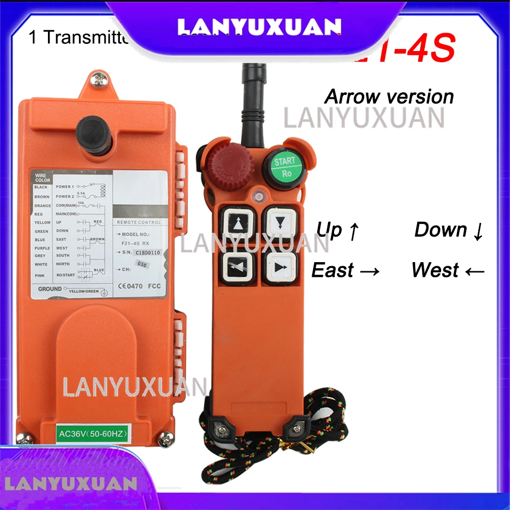 12V 24V Wireless Industrial remote controller switches Hoist radio Control Crane switch F21-4S F21-E1 F21-E1B AC220V 380V 110V