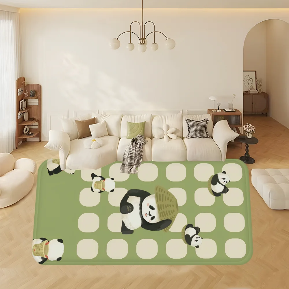 Niedliche Cartoon Panda Boden matte Rechteck Anti-Rutsch-Home Soft Badmat Haustür Indoor Outdoor Matte Willkommen Fuß matte