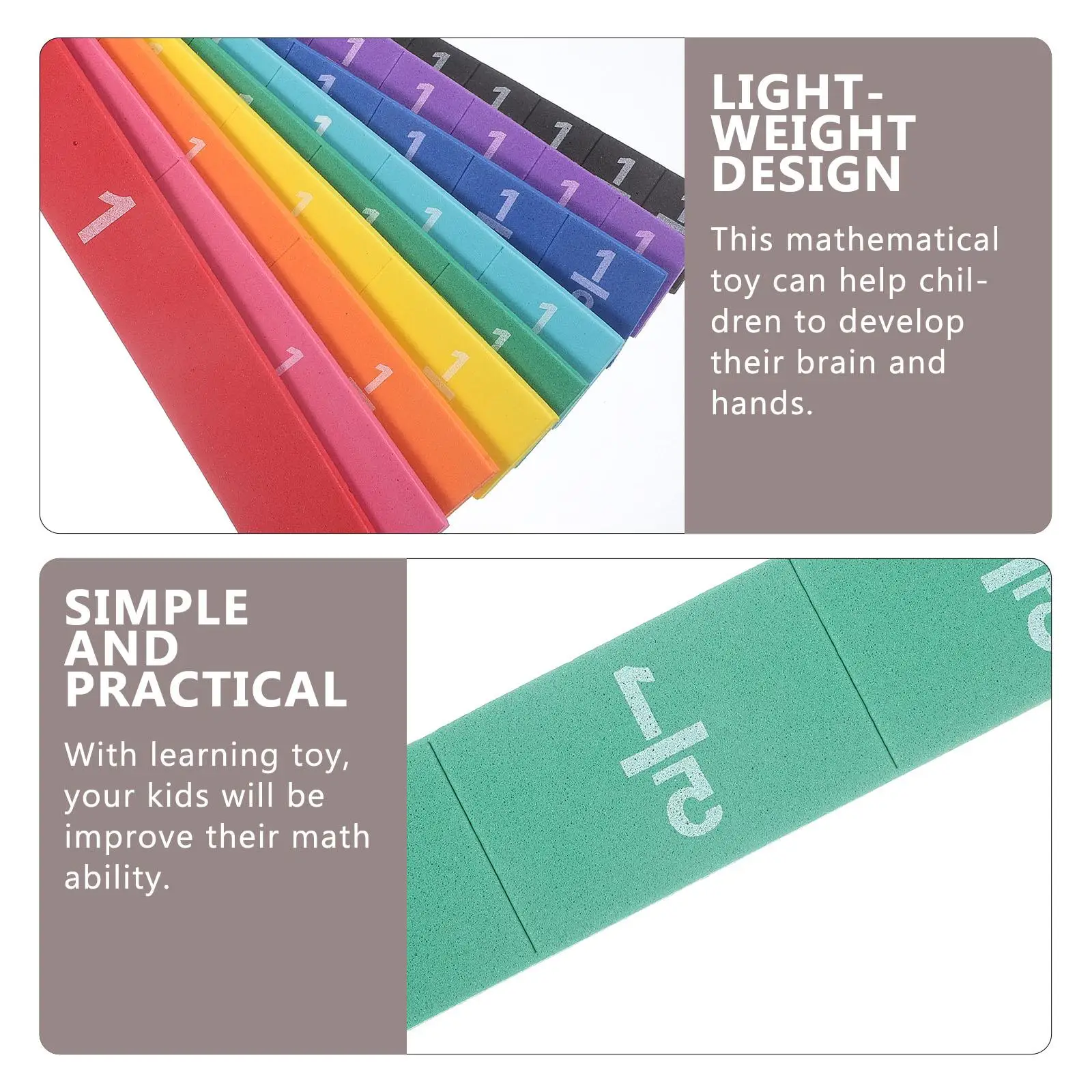 Fraction Teaching Aids Kids Tools Number Cognitive Toy Tile Cognition Trays Eva Child