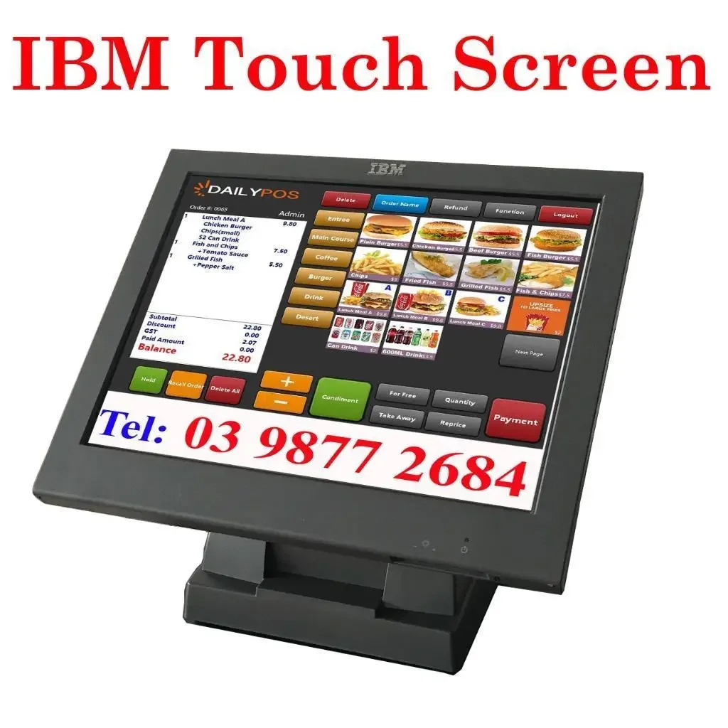 iPoster 17 inch Touch Screen Pos ATM System Foldable Pos Monitor For Cashier Checkout