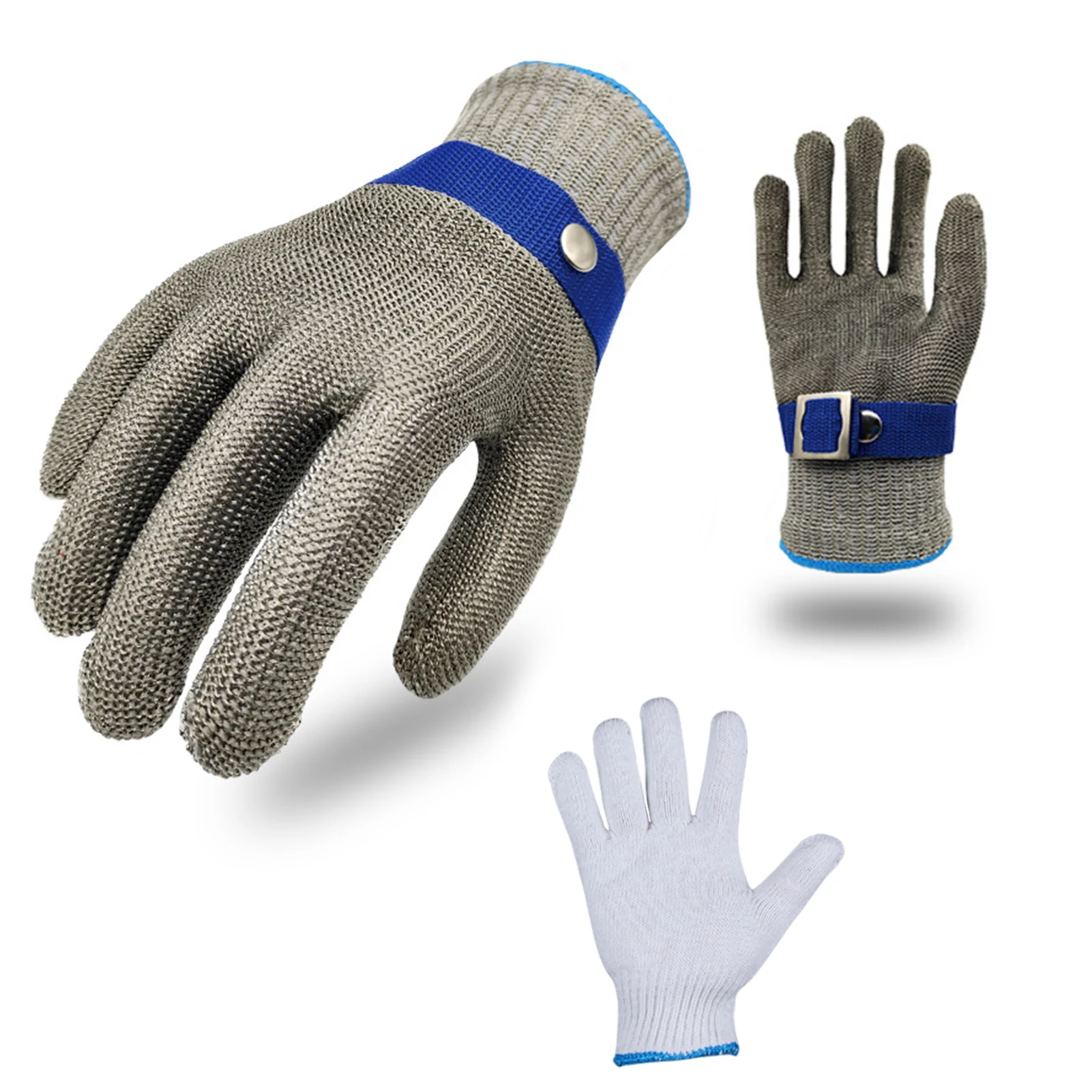 Protective Wire Gloves Anti Cut Stainless Steel Work Butcher Protection Opening Oysters For Kitchen Resistant Safety