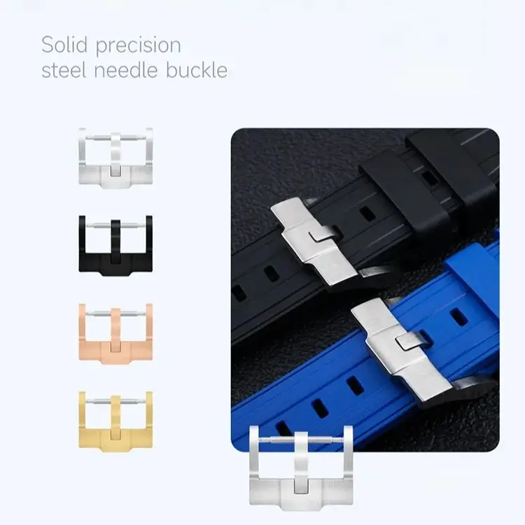 21mm For Rolex Explorer 2 fkm Rubber Watch Strap 41mm Dial Curved End Design No Gap Fluorubber  Watch Band