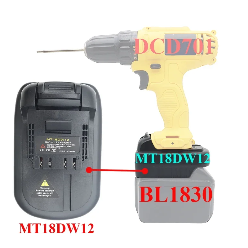 MT18DW12 DM18DW12 BS18DW12 Adapter Converter For Makita For Milwaukee For Bosch 18V 20V Li-ion Battery For DeWalt 12V 10.8V Tool