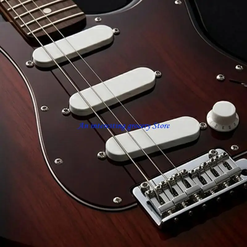652D Quick Installation White Plastic Pickup Cover Guitar Pickup Housing for Electric Guitars with Universal Fit Design