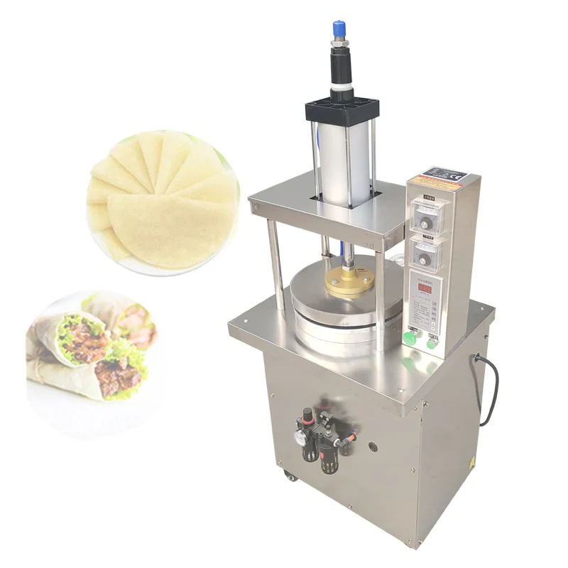 

25-80cm Pneumatic Dough Press Machine Tortilla Press Machine Commercial Spring Rolls Pressing Machine Pancake Sheeter Machine