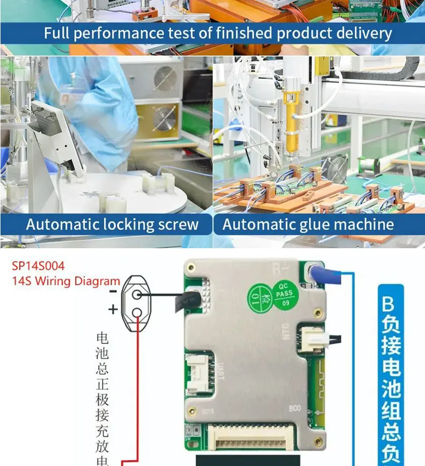 JBD Smart BMS 7S 8S 9S 10S 11S 12S 13S 14S 24V 36V 48V 20A 30A 40A 50A Integrierte BT UART Li-Ion NMC LiFePo4 BMS Balance Board – Detail 11