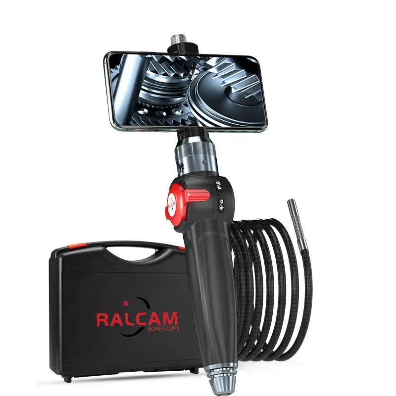 Ralcam 6.2Mm 2 Way 1M Cable Ip67 Waterproof Articulating Inspection Camera 1Mp Hd Engine Borescope