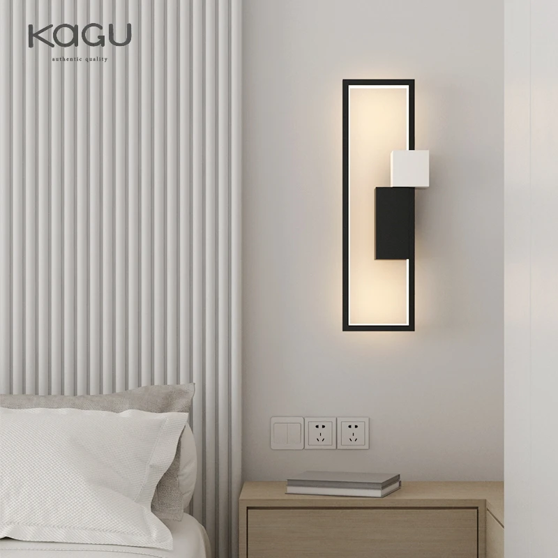 Imagem -03 - Nordic Minimalista Led Wall Lights Interior Wall Sconces Lâmpada Sala de Estar Quarto Cabeceira Decoração de Casa